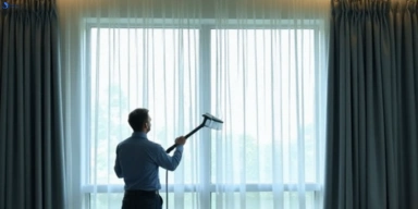 Commercial curtain steam cleaning service eagle-heights hotels offices