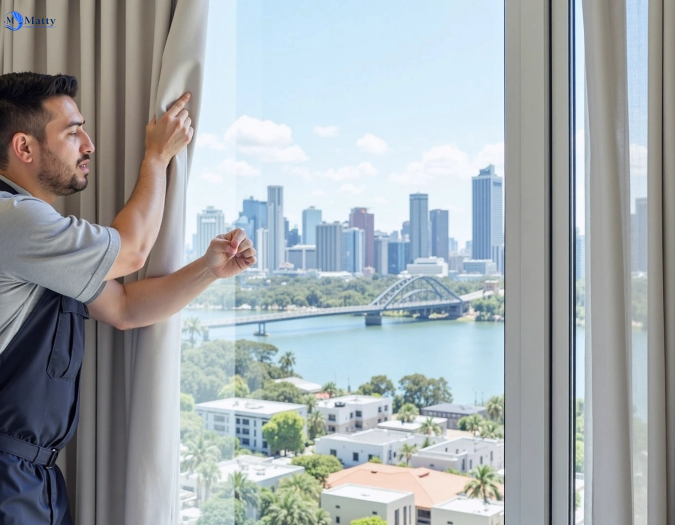 Professional curtain steam cleaning service eagle-heights QLD by Matty Curtain Cleaning