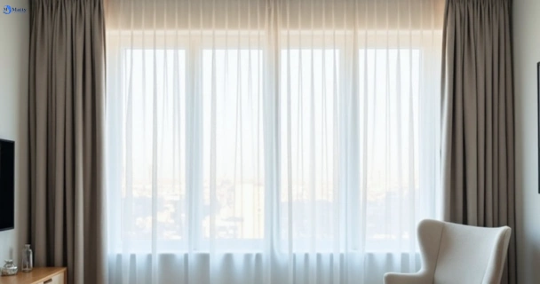 Freshly steam cleaned curtains in eagle-heights QLD
